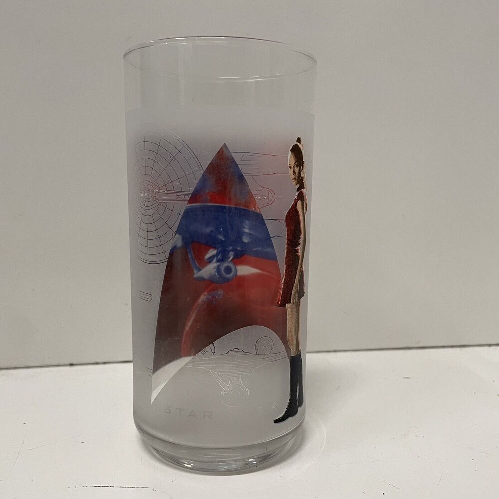 LT. UHURA STAR TREK 2008 BURGER KING COLLECTORS DRINKING GLASS 16oz
